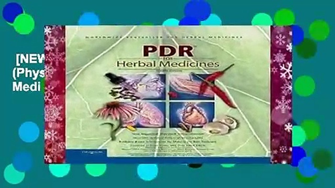 [NEW RELEASES] PDR for Herbal Medicines (Physicians Desk Reference for Herbal Medicines) by