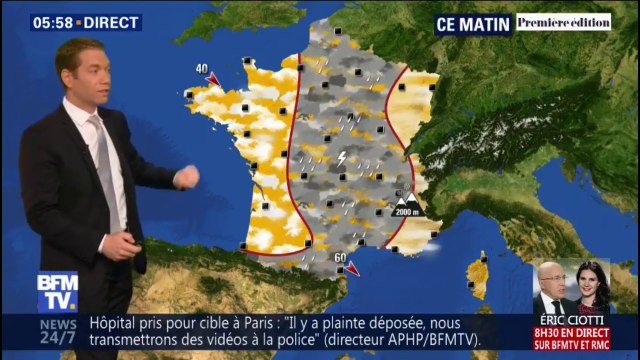 Des averses et des orages traverseront l'Hexagone aujourd'hui