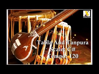 Tabla Teen Tala 120 bpm with Tanpura C# Scale