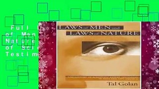 Full E-book  Laws of Men and Laws of Nature The History of Scientific Expert Testimony in England