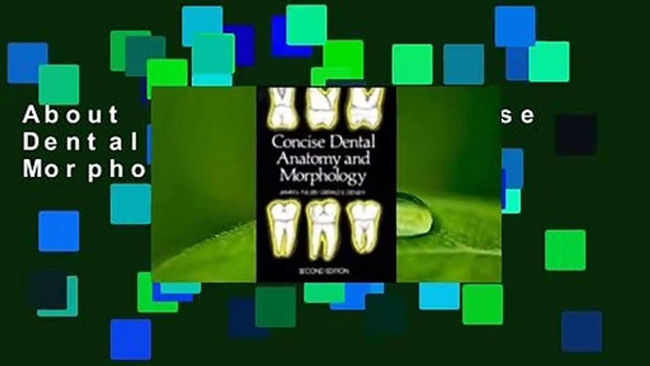 About For Books  Concise Dental Anatomy and Morphology  Review