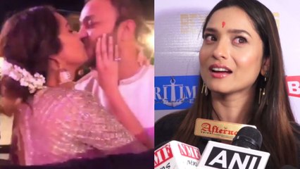 Ankita Lokhande breaks silence on her Kiss with boyfriend Vicky Jain; Watch video | FilmiBeat
