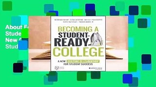About For Books  Becoming a Student-Ready College: A New Culture of Leadership for Student