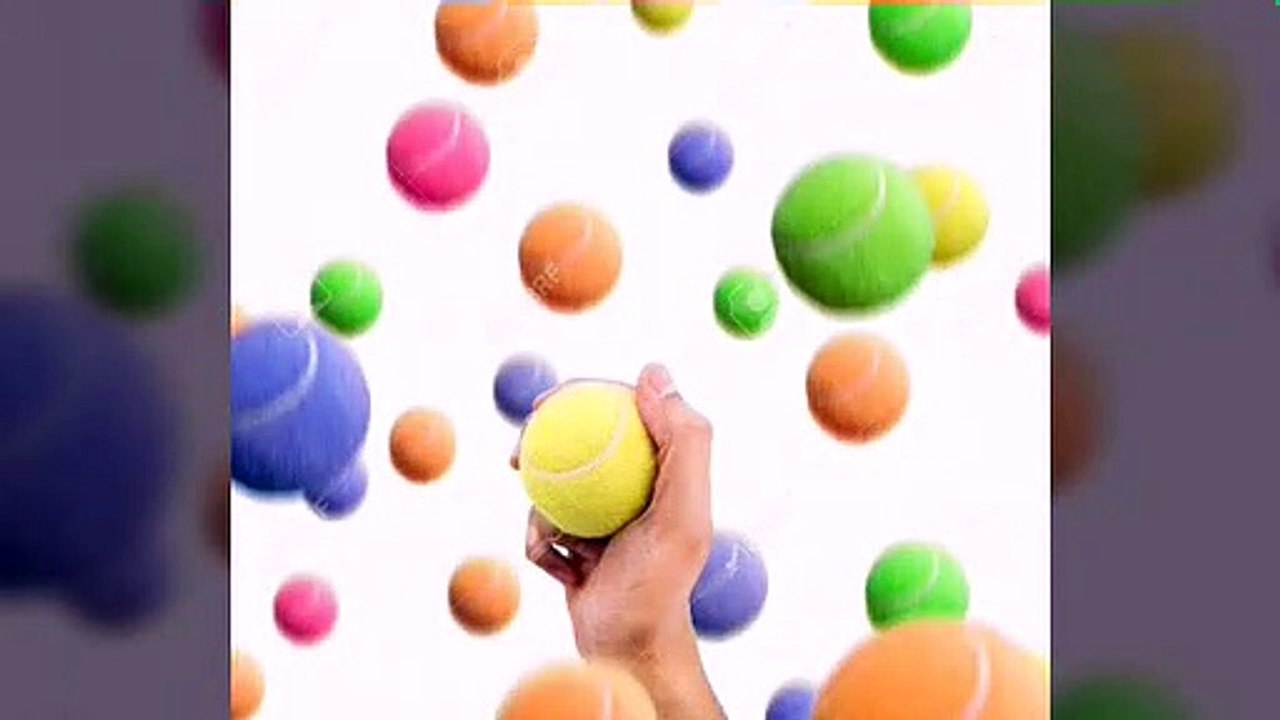 Man covered eyes with blindfold and catching balls