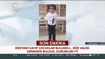 Rize'de kaybolan iki çocuk bulundu