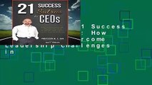 Full E-Book  21 Success Sutras for CEOs: How Global CEOs Overcome Leadership Challenges in