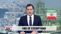 U.S. exemption on Iran sanctions to expire on May 2nd