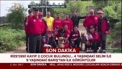 Rize'de kaybolan iki çocuk bulundu