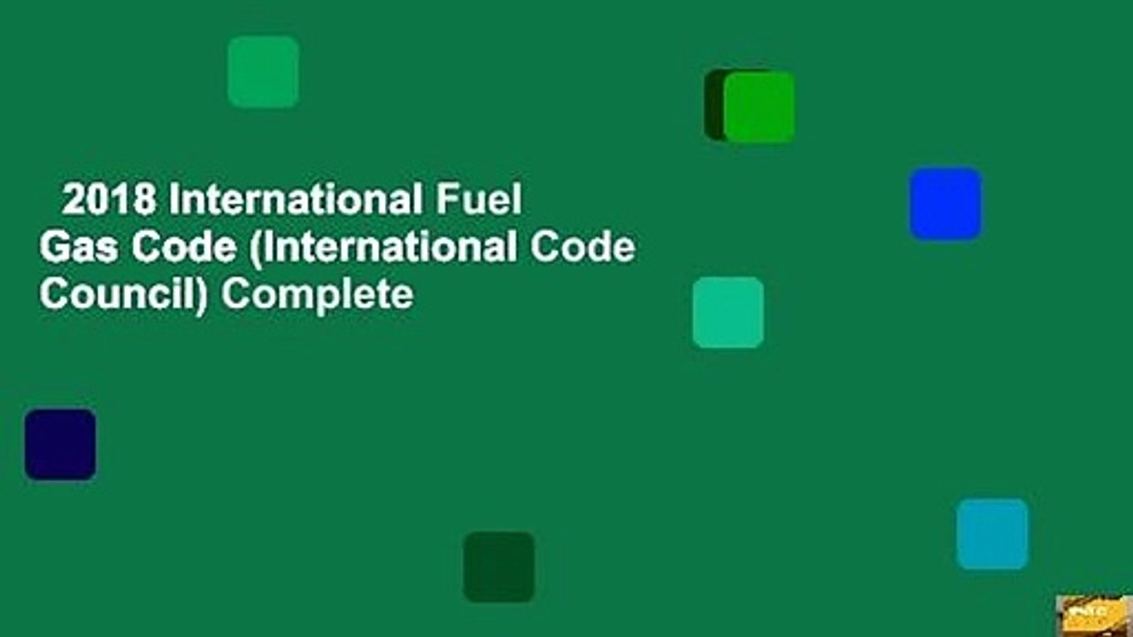 2018 International Fuel Gas Code (International Code Council) Complete