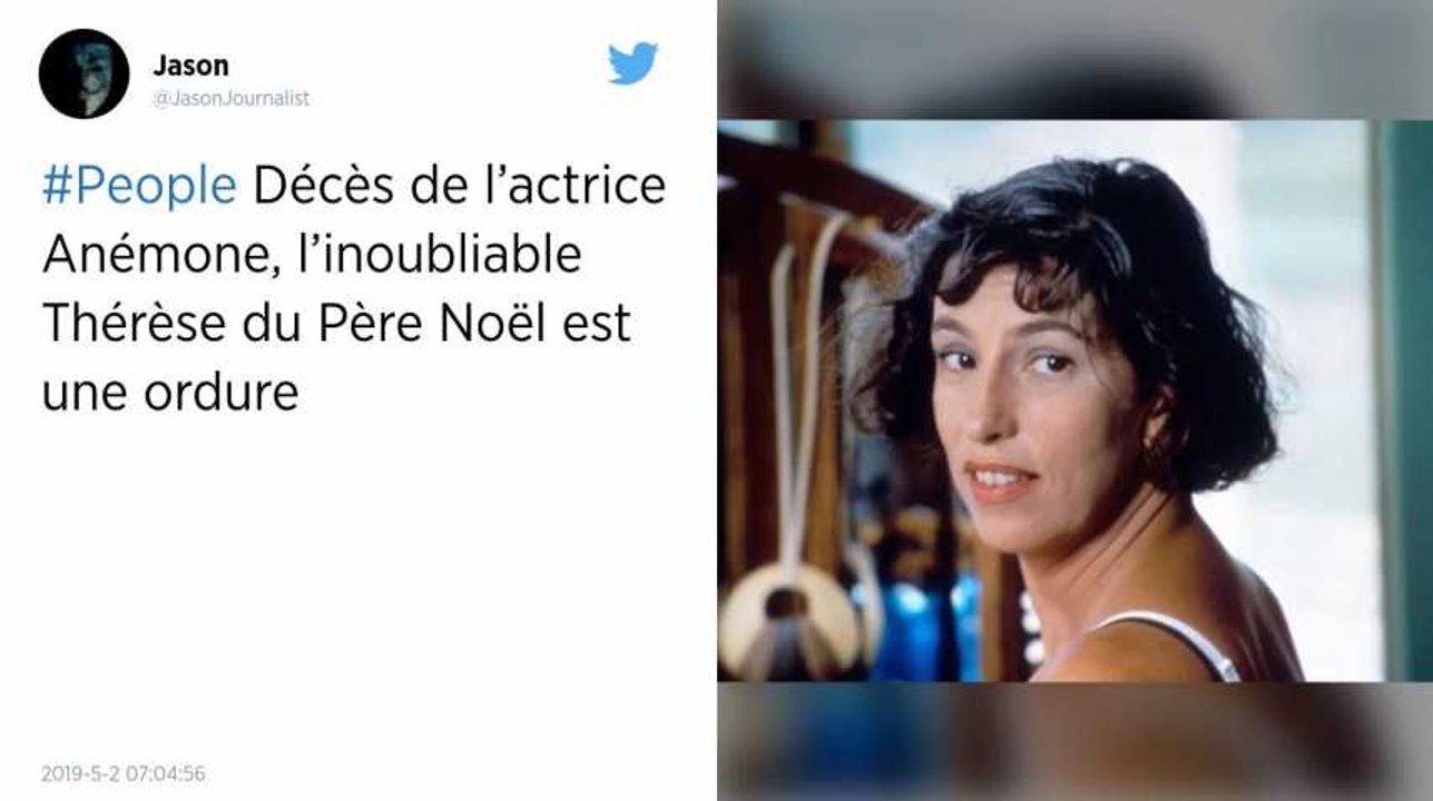 L’actrice Anémone est décédée à l’âge de 68 ans