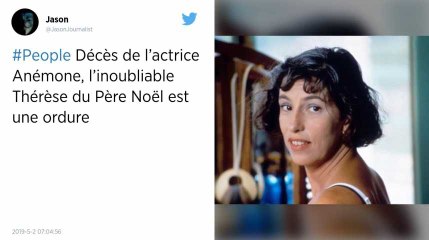 L’actrice Anémone est décédée à l’âge de 68 ans