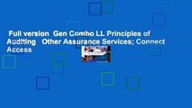 Full version  Gen Combo LL Principles of Auditing   Other Assurance Services; Connect Access