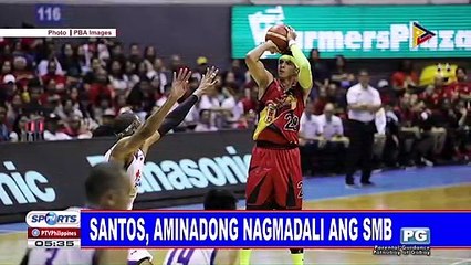 Santos, aminadong nagmadali ang SMB