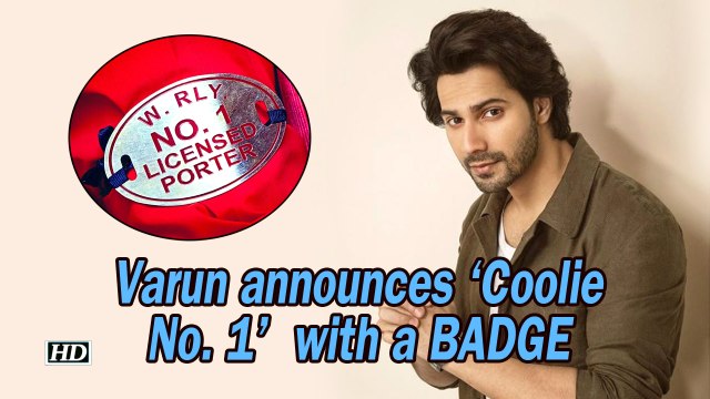 Varun announces ‘Coolie No. 1’ with a Coolie BADGE | Sara Ali Khan