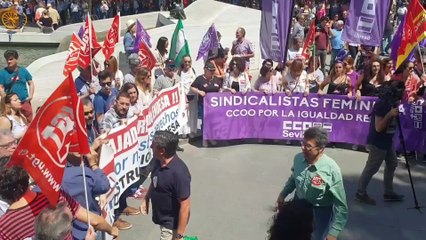 Manifestación en Sevilla con motivo del 1 de mayo. Día del Trabajo 2019.