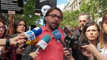 Camil Ros (UGT) atiende a los medios durante la jornada del 1 de mayo
