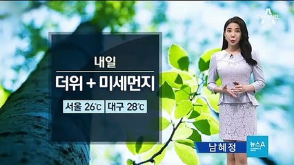 [날씨]내일 인천·충남 미세먼지 ‘나쁨’…한낮 서울 26도
