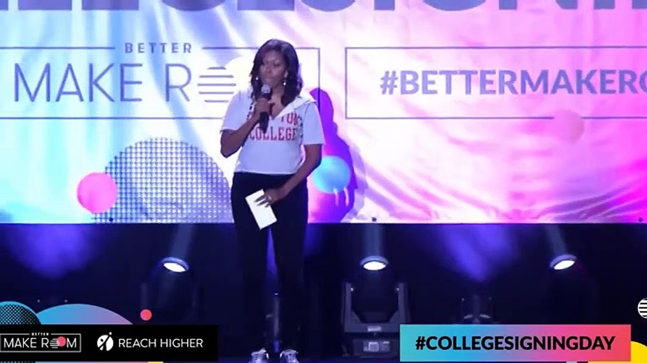 Michelle Obama Fire's Up Thousands Of High School Students on College Signing Day