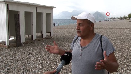 Dünyaca ünlü sahilde ilginç görüntü