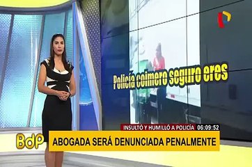 Policía denunció a mujer que lo agredió en Plaza San Martín