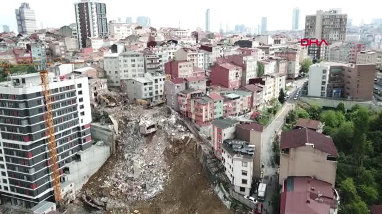 Kağıthane'de Hasarlı Binaların Yıkımına Başlandı 3-