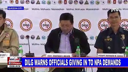 DILG warns officials giving in to NPA demands