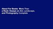 About For Books  More Than a Rock: Essays on Art, Landscape, and Photography Complete