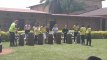 Spectacle de percussions pour les élèves de Saint-Henri au Rwanda