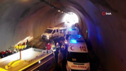 AFAD’tan Mutu Tüneli'nde nefes kesen tatbikat...Gerçeği aratmayan tatbikat havadan görüntülendi