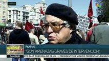 Trabajadores rusos conmemoran 1 de mayo y se solidarizan con Venezuela