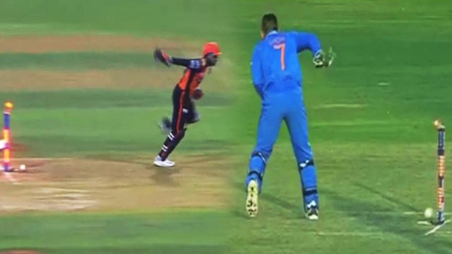 IPL 2019 MI vs SRH: Wriddhiman Saha tries to copy MS Dhoni style wicket keeping | वनइंडिया हिंदी