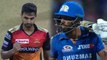 IPL 2019 MI vs SRH: Hardik Pandya departs for 18 runs, Bhuvneshwar Kumar Strikes | वनइंडिया हिंदी