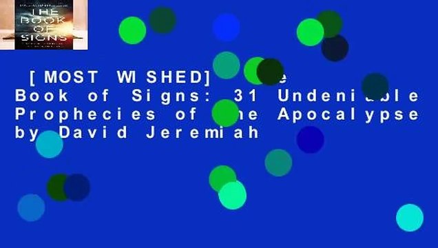 [MOST WISHED] The Book of Signs: 31 Undeniable Prophecies of the Apocalypse by David Jeremiah