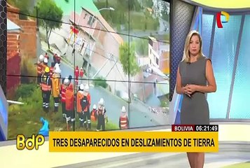 Bolivia: tres desaparecidos por deslizamiento en La Paz