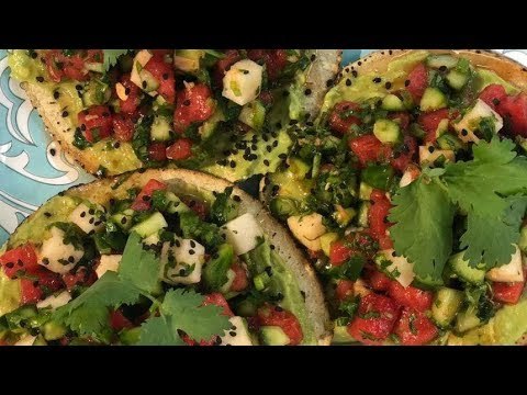 ¡Aprende a preparar tostadas de sandía y jícama! | Sale el Sol