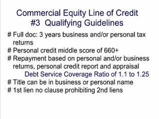 Commercial Equity Loan Line of Credit for All 50 States