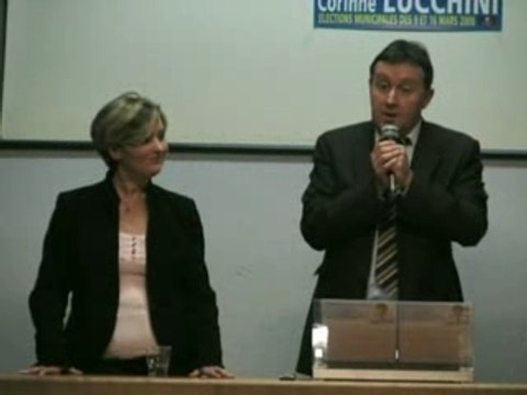 Eric DIARD le 10 janvier 2008 soutient Corinne LUCCHINI