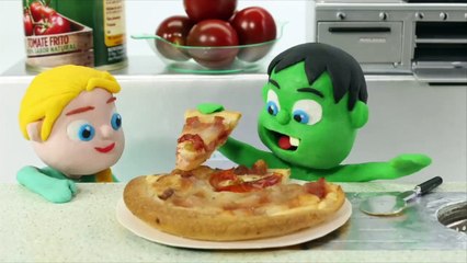 KIDS COOKING PIZZA  PLAY DOH CARTOONS FOR KIDS