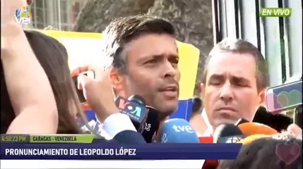 Leopoldo López habla desde la embajada española