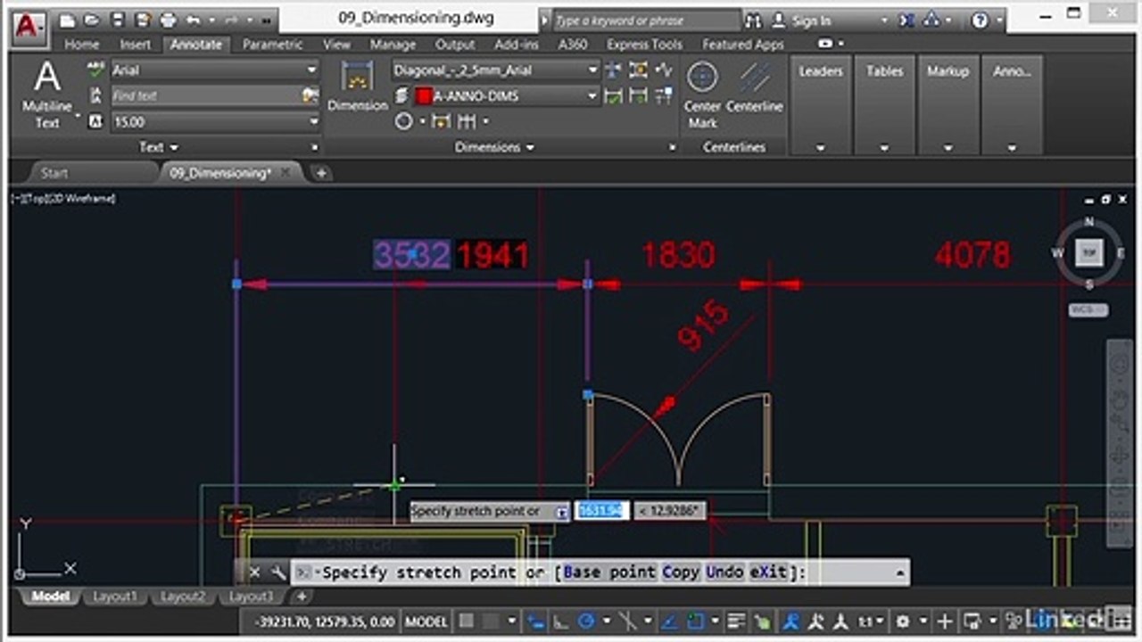 Editing dimensions and dimension overrides Part71