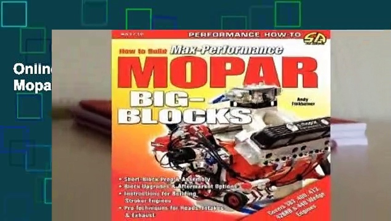Online How to Build Max-Performance Mopar Big-Blocks  For Trial
