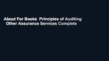 About For Books  Principles of Auditing   Other Assurance Services Complete