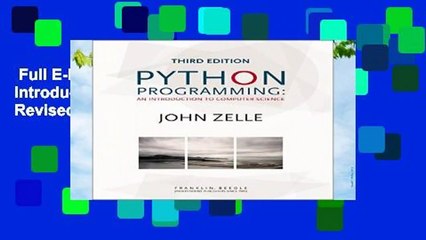 Full E-book  Python Programming An Introduction to Computer Science 3rd Revised edition  Best