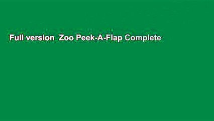 Full version  Zoo Peek-A-Flap Complete