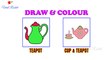Cup Drawing and Colouring for kids | Learn How to Draw Teapot easily | Art Breeze # 13 - |  Viral Rocket
