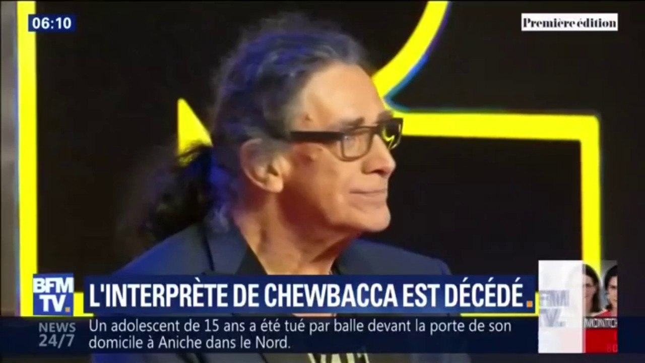 Peter Mayhew, l'acteur qui incarnait Chewbacca, est mort à l'âge de 74 ans