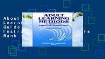 About For Books  Adult Learning Methods: A Guide for Effective Instruction  Best Sellers Rank : #3