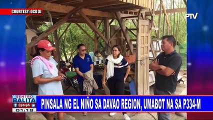 Pinsala ng El Niño sa Davao region, umabot na sa P334-M