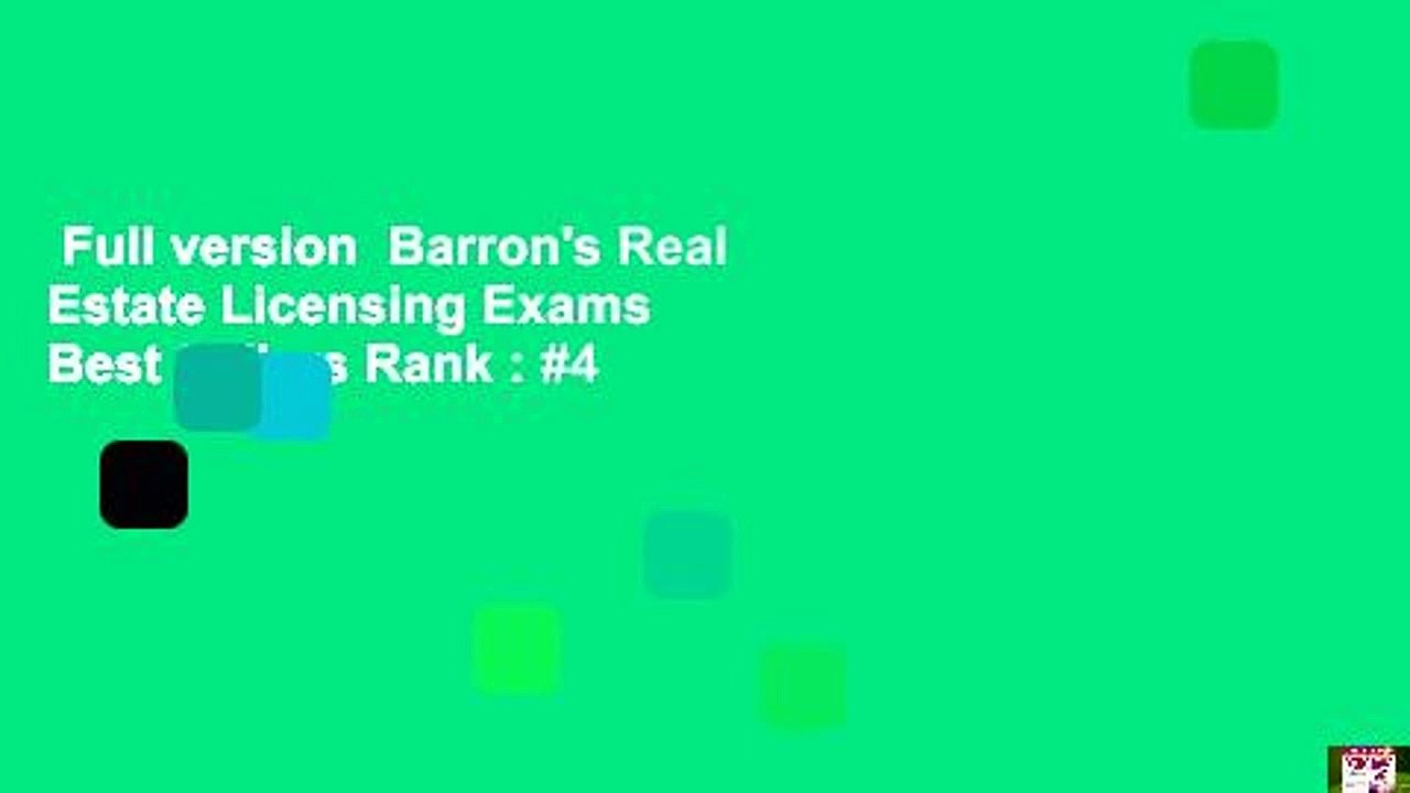 Full version  Barron's Real Estate Licensing Exams  Best Sellers Rank : #4