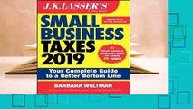About For Books  J.K. Lasser's Small Business Taxes 2019: Your Complete Guide to a Better Bottom